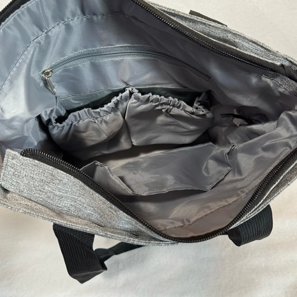 Eddie Bauer First Adventure Diaper Bag Tote Baby Gray